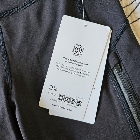 NWT Athleta Rainier Bootcut Pant Black Small Reflective - Picture 9 of 14